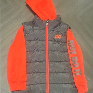 Nike Kids Black and Red Vest Jacket